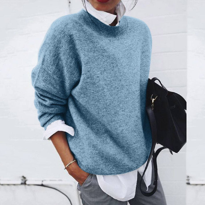 Elena Cashmere Sweater for Women – Luxury Sweater with Classic Round Neck & Elegant Cut