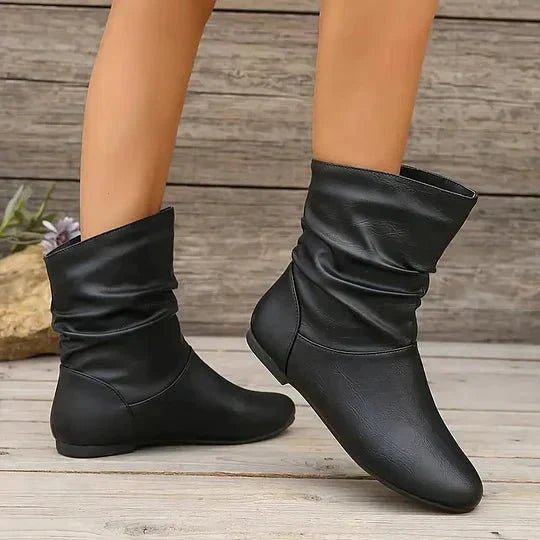 Amara Leather Boots for Women – Genuine Leather Boots with Non-Slip Sole & Elegant Cut