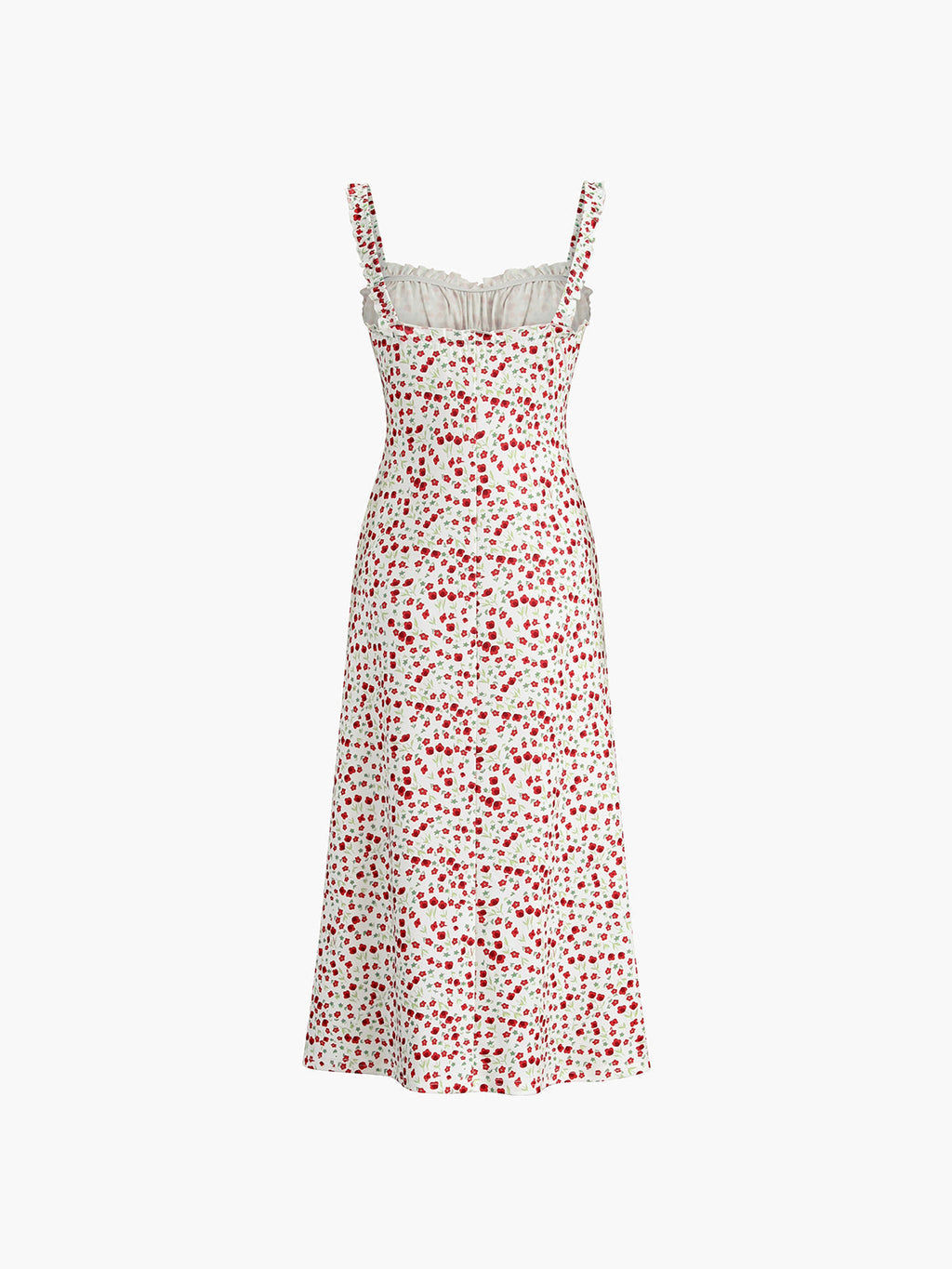 Chloe Boho Dress for Women – Holiday Midi Dress with Floral Print & Cami Straps