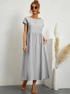 Melody Long Dress for Women – Light Summer Dress in Blended Cotton with Elegant Cut & Timeless Style