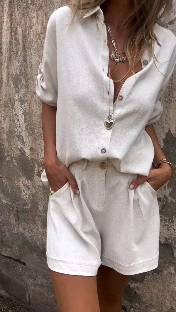 Lyca Summer Set for Women – Light and Comfortable Linen Casual Set for Warm Days