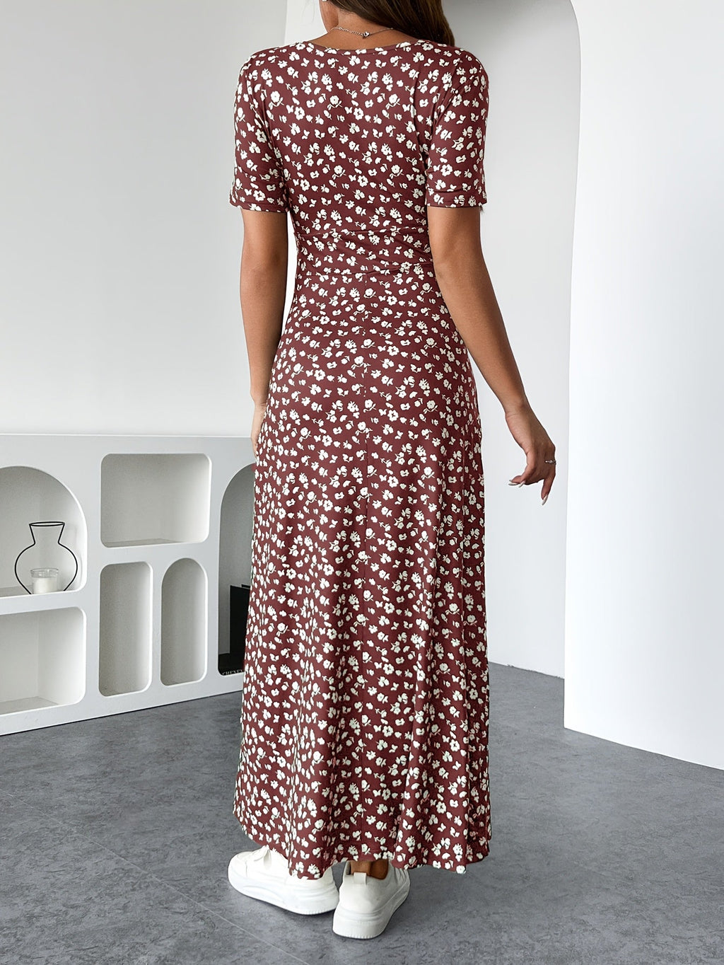 Florezia Long Dress for Women – Chic and Flowy Summer Floral Dress for Feminine Elegance