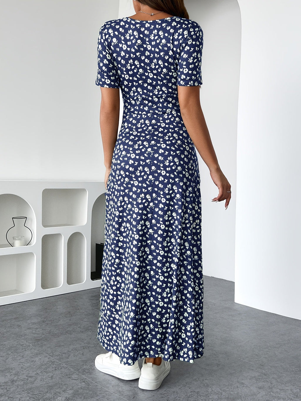 Florezia Long Dress for Women – Chic and Flowy Summer Floral Dress for Feminine Elegance