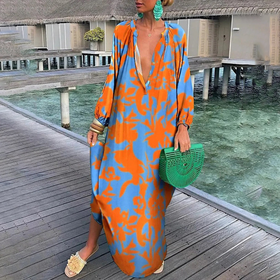 Paulette Long Dress for Women – Light Boho Maxi Style, Ideal for Beach and Summer