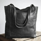 Noelle Tote Bag for Women – Large Genuine Leather Handbag with Compartments & Long Handles
