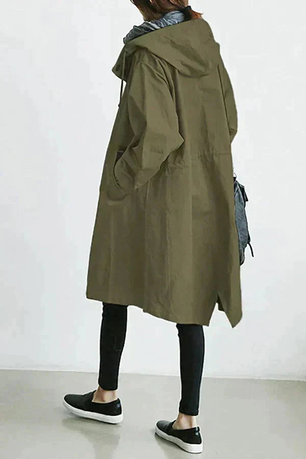 Elizabeth Raincoat for Women – Urban Waterproof Coat with Oversized Breathable Hood