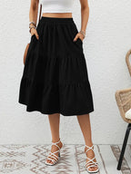 Zia Floral Skirt for Women – A-Line Cut with Pockets, Light for Spring & Summer