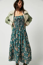 Quinn Midi Dress for Women – Floral Cotton Dress with Romantic Boho Style & Flattering Cut