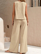 Molly Summer Set for Women – 2-Piece Outfit with Casual Top and Flowy Pants
